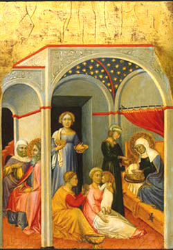 La Natividad de MAría por di Bartolo
