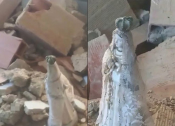 Nuestra Señora salvada en el terremoto
